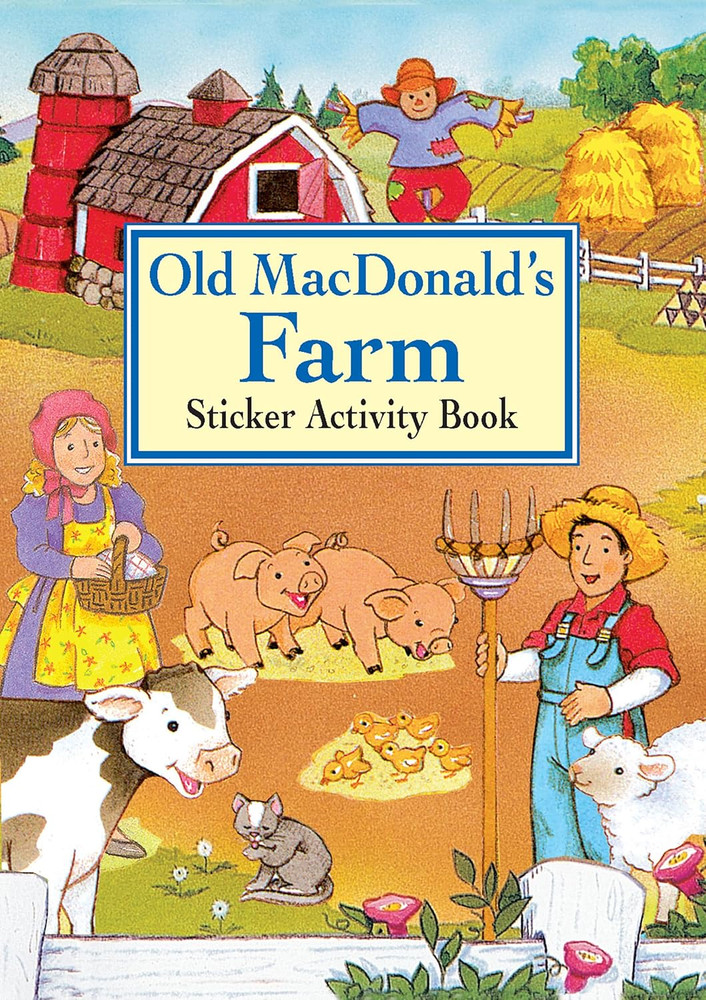 Farm Animal Sticker Activity Book Old MacDonald’s Animals Farm for Kids Ages 4-8