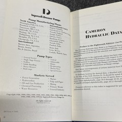 Cameron Hydraulic Data (18th Edition) 1st Printing Ingersoll Dresser Pumps