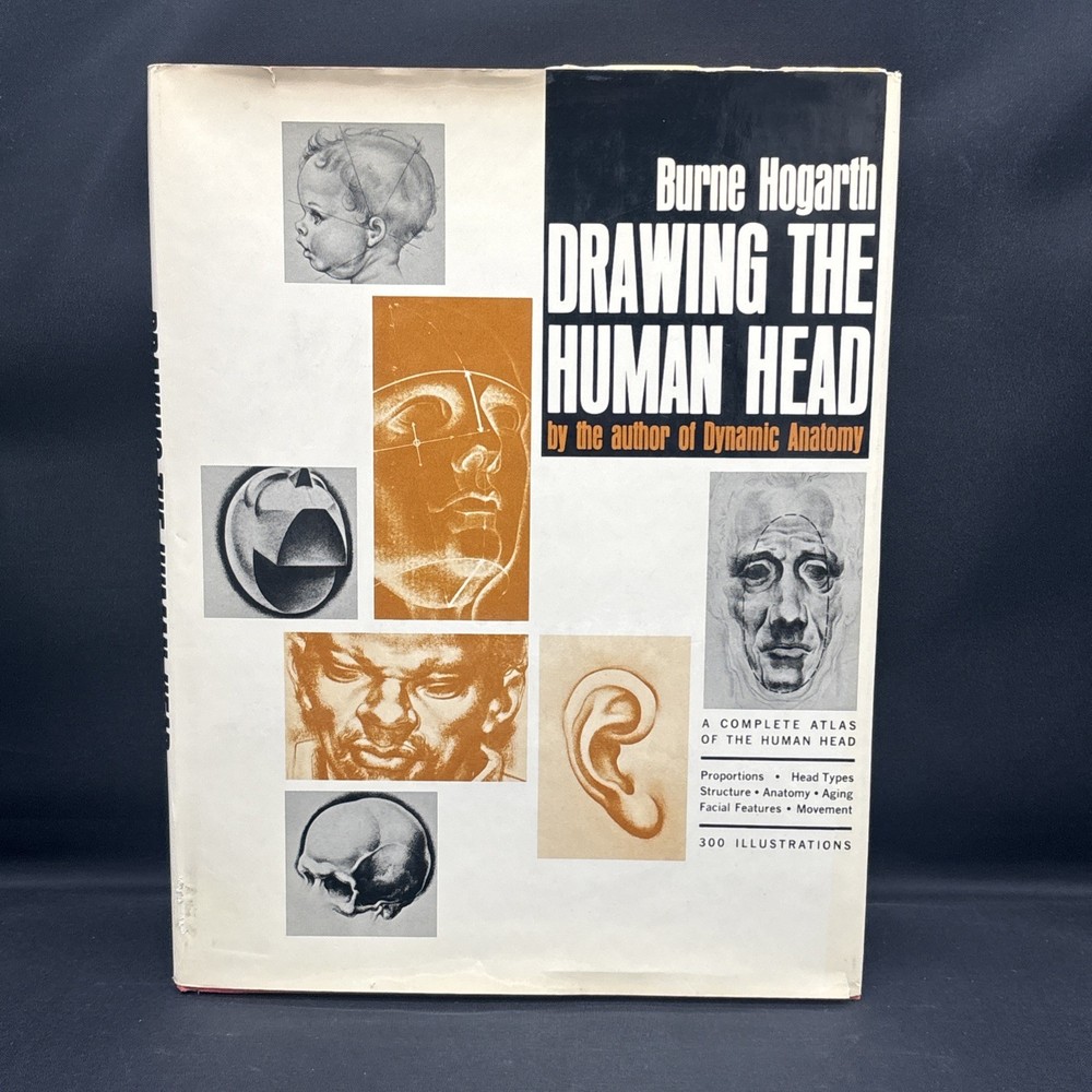 Drawing the Human Head Burne Hogarth 300 Illustration Hardcover Book