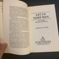 Let Us Make Man: Self Esteem Through Jewishness by Twerski, Abraham J. RARE OOP