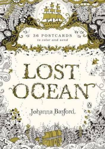 Lost Ocean: 36 Postcards to Color and Send – Paperback – GOOD