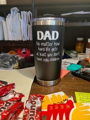 Leak-Proof 20 Oz Stainless Steel Tumbler – Perfect for Dads Who Love Drinks