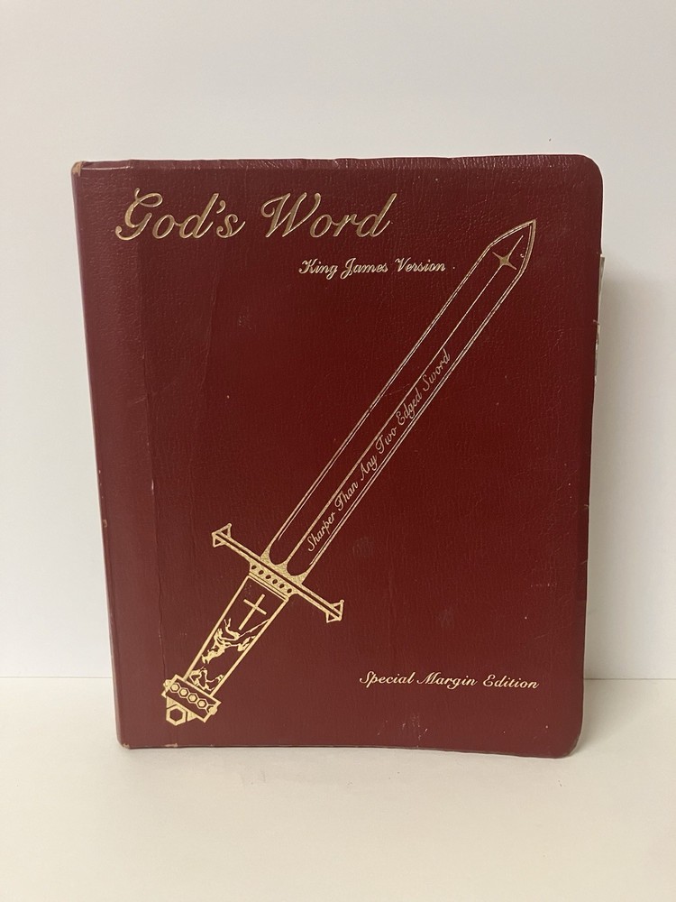 2001 Word of God Bible KJV Special Margin Edition Large Print Tabs GOOD