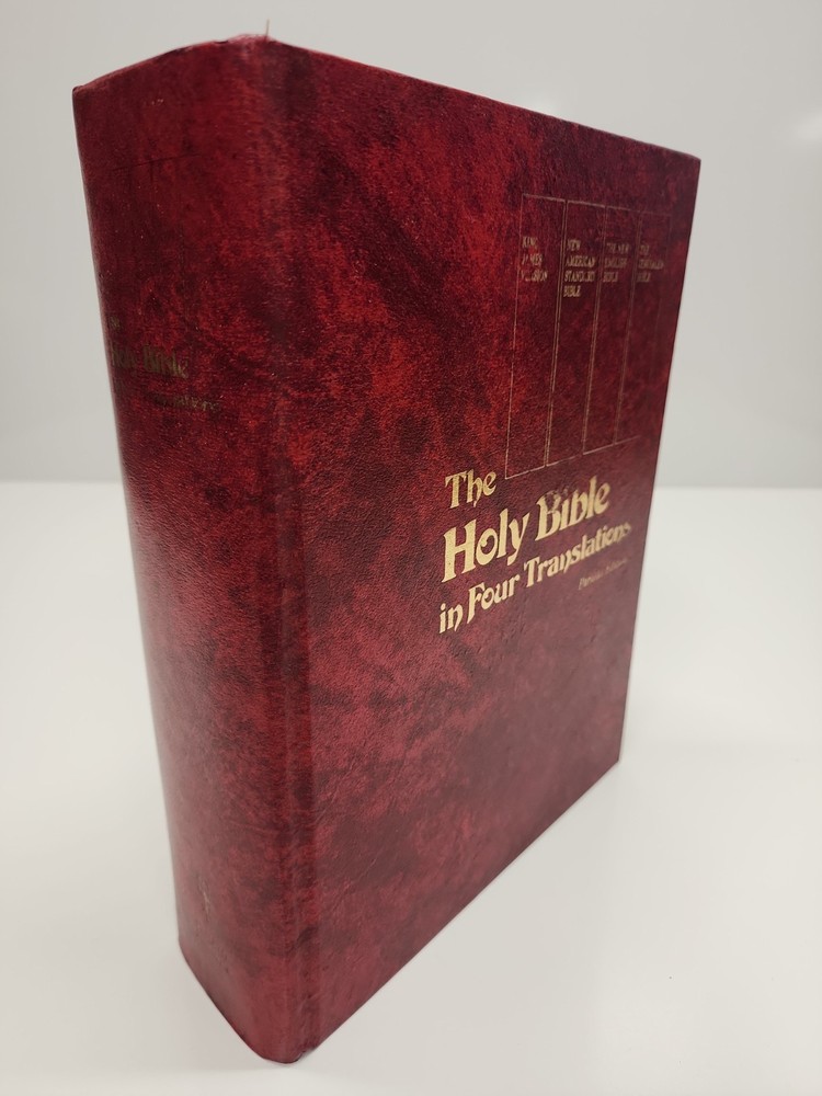 1972 THE HOLY BIBLE in Four Translations Parallel Edition LARGE Hardcover