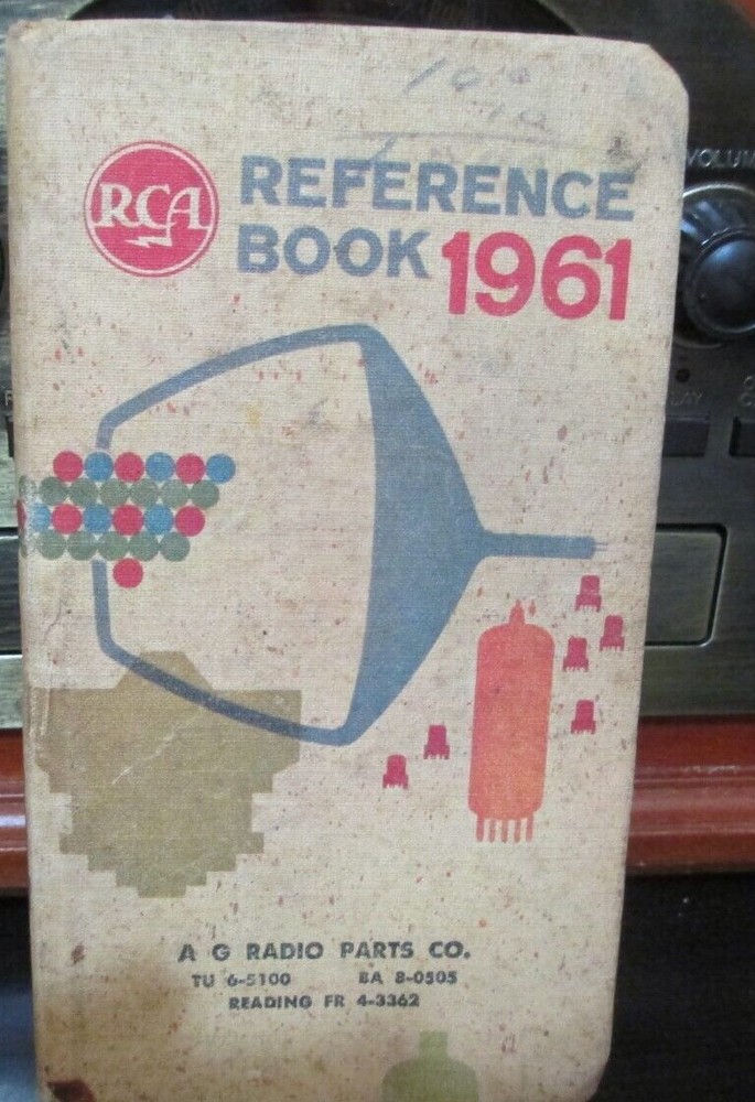 Vintage 1961 RCA Reference Book AG RADIO PARTS, READING FR 260 PAGES VG++