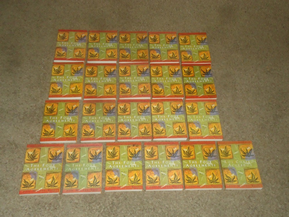 Lot 20 Copies The Four Agreements Don Miguel Ruiz + 1 Copy in Spanish