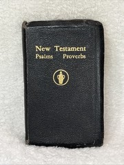 Vintage Pocket Bible 1954 Testament Psalms Proverbs Gideons National Bible Press