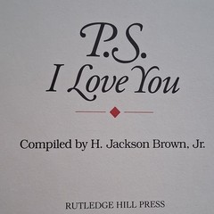P.S. I Love You by H. Jackson Brown Jr., Rutledge Hill Press, English, Hardcover
