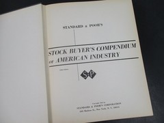 Stock Buyer’s Compendium of American Industry by Standard & Poor’s 1967 5th Ed