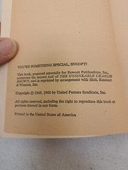 Vintage You’re Something Special, Snoopy! Charles Schultz 1966 Fawcett PB #518B