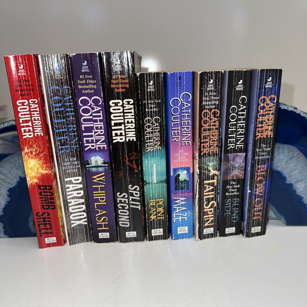 LOT OF 9 CATHERINE COULTER SUSPENSE NOVELS 8 in the FBI Thriller Series+1 Other