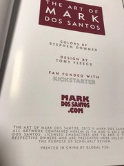 THE ART OF MARK DOS SANTOS Steven T. Seagle HC 2012 Modern Comic Fantasy
