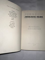 Jurassic Park Michael Crichton 1990 HC DJ