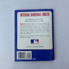 Official Baseball Rules 1996 Edition The Sporting News SC Vintage MLB Official