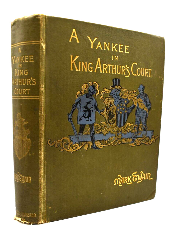 1889 A Yankee in King Arthur’s Court Mark Twain 1st Edition Antique Book Novel