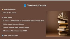PRINCIPLES OF ECONOMICS WITH COURSE MATE By MANKIW 6th INTL ED-9788131532324