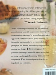 Brunch Entertaining by Janeen Sarlin Williams Sonoma 1999 Hardcover 112 Pages