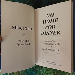 2x SIGNED Mike Pence Charlotte Go Home for Dinner Advice Faith Family HCDJ Book