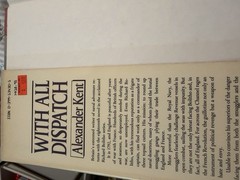 With All Dispatch by Kent, Alexander HCDJ First American Edition Bolitho Series