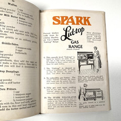 1924 Cookbook Spark Lid-top Gas Range by Leila Adams 128 Pages – Pristine Inside