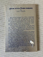 Great Texts From Romans Louis B. Reynolds 1972 Religious Christian Paperback
