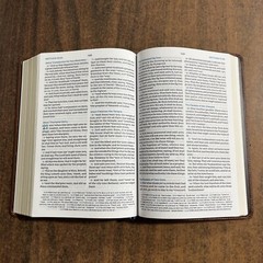 KJV Preaching Bible Verse by Verse – Brown Calfskin Genuine Leather – 11.5 pt
