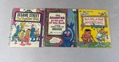 Vintage Sesame Street Hardcover Books Lot of 3 Grover Monster Bert 1972 CTW