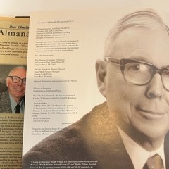 Poor Charlie’s Almanack 1st Edition 2005 Edited By Peter D. Kaufman Munger First
