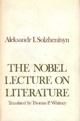 The Nobel Lecture – Hardcover, by Solzhenitsyn Aleksandr Isaevich – Acceptable j