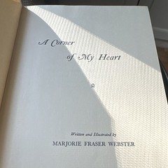 SIGNED 1953 First Edition A Corner of My Heart Marjorie Fraser Webster Poetry DJ
