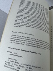 Another Man’s Poison – Life & Writings of George Frazier by Charles Fountain