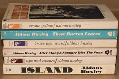 ALDOUS HUXLEY Lot 6 Vintage PBs incl Dystopian SCI-FI : BRAVE NEW WORLD ++ READ!