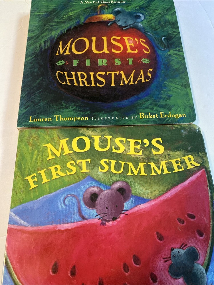 Lot Of 2-Mouse’s First Christmas And First Summer Lauren Thompson EUC HB Books