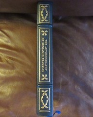 The Autobiography Of Benjamin Franklin Franklin Library Blue Leather HC 1981 USA