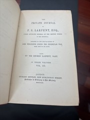 The Private Journal Of F S Larpent 3 Volume Set As Shown