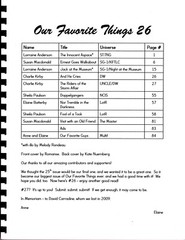 Fanzine „Our Favorite Things 26” Gen 2010 Stargate SG1 LotR ST:TNG MUNCLE