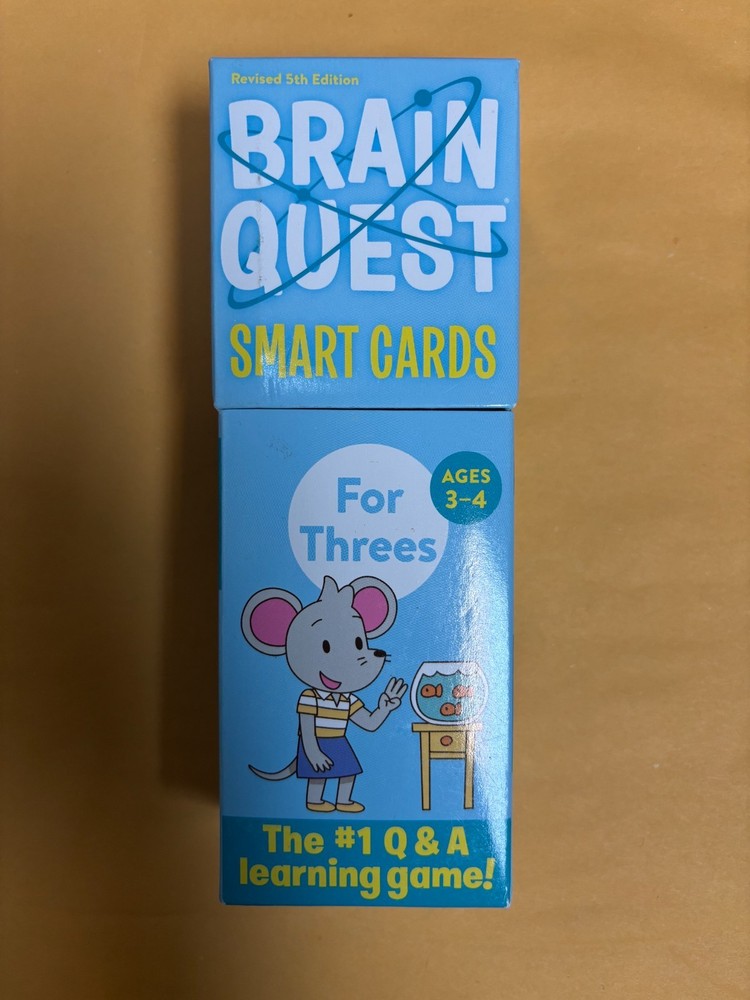 Brain Quest Smart Cards for Threes (Revised 5th Edition) Good Condition