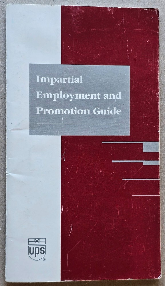 UPS United Parcel Service 1993 Rev. Employment & Promotion Guide 36 Pages Ex.