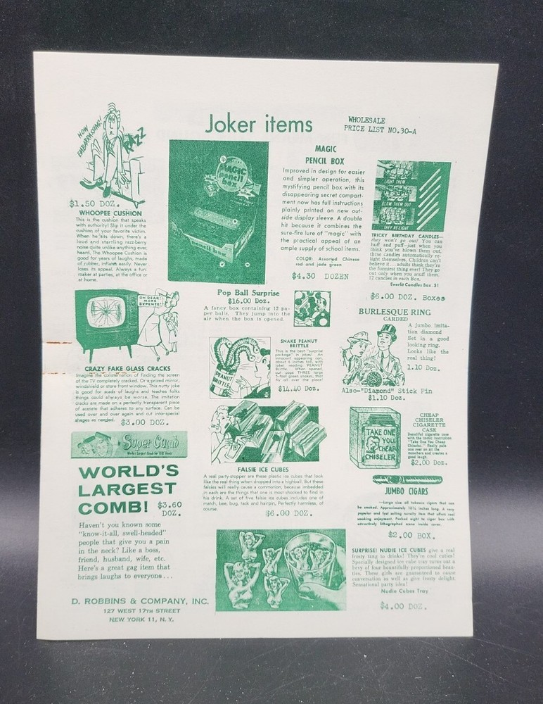 Vintage Prank Magic Booklet 4 Pages