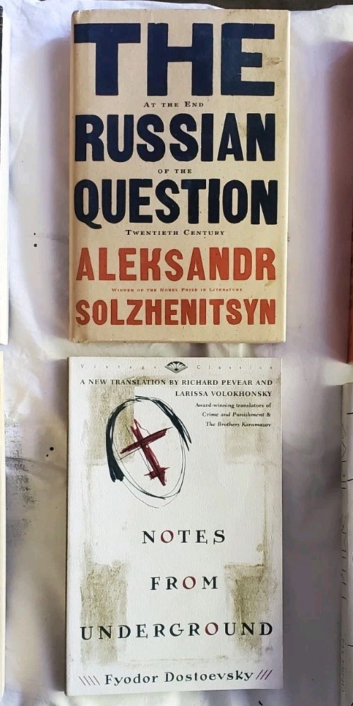 2 BOOKS BY RUSSIANS, SOLZHENITSYN & DOSTOEVSKY: RUSSIAN ? NOTES FROM UNDERGROUND