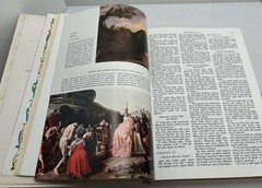 Vintage Large Holy Bible King James Version White Gold Gilt Page Edges