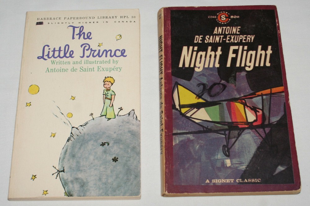 2 Antoine de Saint Exupery The Little Prince & Night Flight paperback books