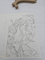 ACG Anime Coloring Book – 24 Loose Pages Color Pencil or Artist Choice SEE PICS