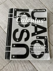 🌟 Saxon Calculus With Trigonometry and Analytic Geometry Solutions Manual 2nd