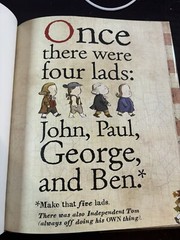 SIGNED W/DRAWING !!John, Paul, George,Ben by Lane Smith(2006,Hardcover w/ dust.)