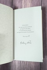 Anthony Price – The Memory Trap – LETTERED Limited Edition 1st – Letter E