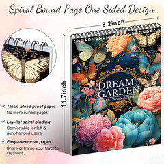 Adult Coloring Book for Women, Coloring Books for Adults Relaxation, Spiral Boun