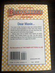 Babysitters Little Sister #25 Karen’s Pen Pal