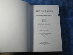 TEXAS CASES Reported in South Western Reporter Second Series 425-426 HC 1968 VGC