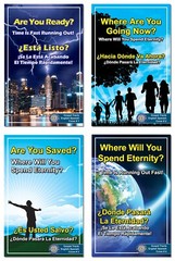 200 Full-Color Gospel Bible Tracts in English & Spanish | 4 Assorted Covers